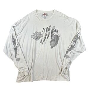 Vintage 2006 Harley-Davidson Williams Lebanon NJ Long Sleeve Shirt White 2XL